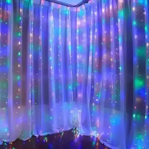 100 Λαμπάκια LED 3μ. x 100εκ. Πολύχρωμα σε Σειρά