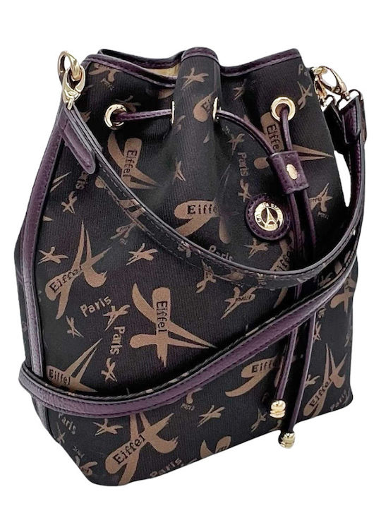 Leather Women's Brown Drawstring Bag