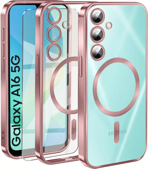 Samsung Galaxy A16 Elektro Magsafe Hülle Pink + Displayschutzglas