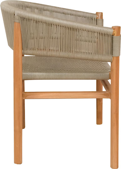 Kajone Armchair Natural Shade and Cream 62x55x75cm
