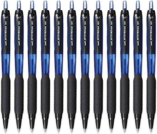 Uni-Ball Jetstream Pen Rollerball Blue with Blue Ink 12pcs