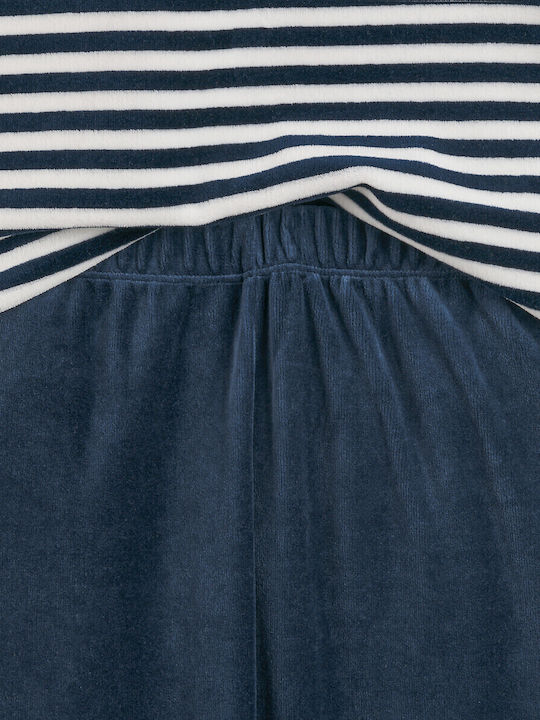 La Redoute Collections Παιδική Πιτζάμα Χειμωνιάτικη Βαμβακερή Μπλε