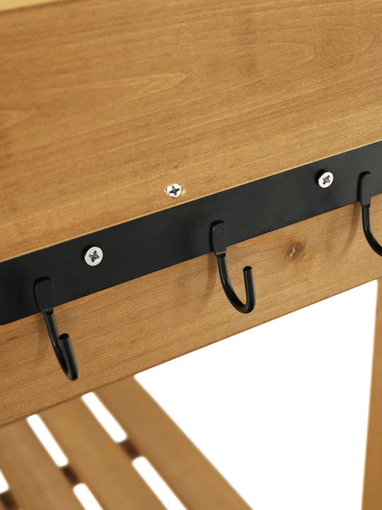 Wooden Masa Bar pentru spații exterioare Βrown and Βlack 94x49x120buc