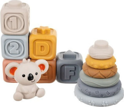 Kruzzel Stacking Toy made of Wood with Sounds for 6++ Months (Various Designs/Assortments of Designs) 1pc