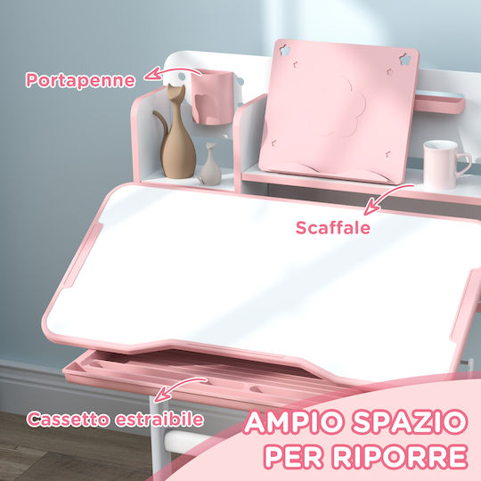 Παιδικό Γραφείο Ροζ 51x46x92.5-107.5cm Παιδικό Γραφείο Ροζ 51x46x92.5-107.5cm