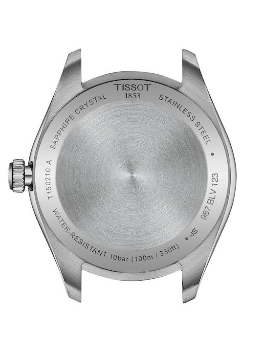 Tissot Γυναικείο Ρολόι 34mm Μπαταρίας με Ασημί Ατσάλινο Μπρασελέ