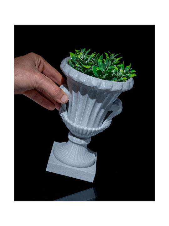 3D Art Shop Διακοσμητικό Βάζο Kunststoff Gray 13.5x13.5x20cm 1Stück