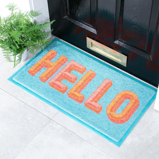 Artsy Mats Πατάκι Εισόδου Μπλε 70x40εκ. -AMDMW-HELLO-7040 Μπλε