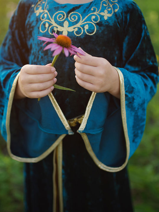 Kids Carnival Costume Queen Guinevere turquoise