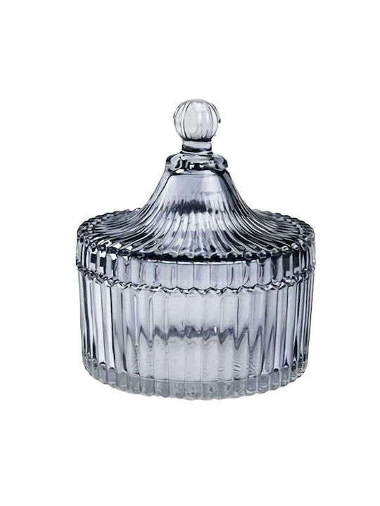 Large Candy Jar Pufo Style Made Glass Lid 16 Cm