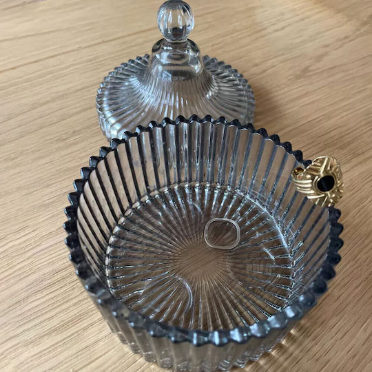 Großes Süßigkeitenglas Pufo Stil Aus Glas mit Deckel 16 cm