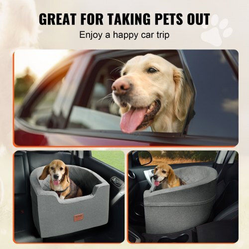 Vevor Waterproof Seat Car for Dog Gray