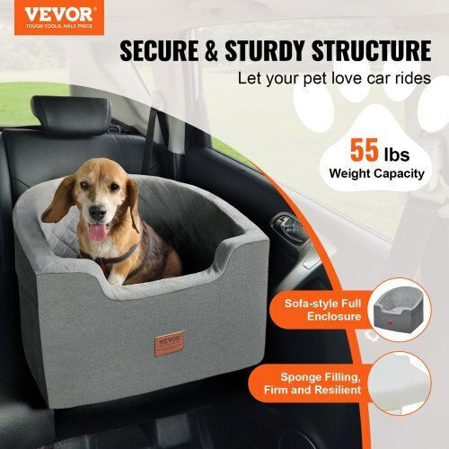 Vevor Waterproof Seat Car for Dog Gray