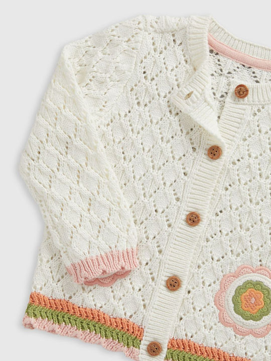 Kinderstrickjacke Baumwolle Beige