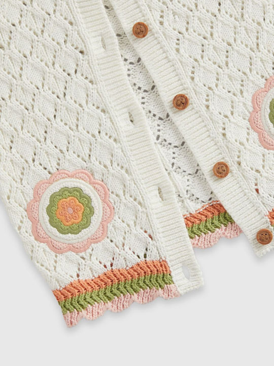 Kinderstrickjacke Baumwolle Beige