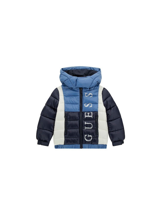 Guess Kids Casual Jacket with Hood Blue