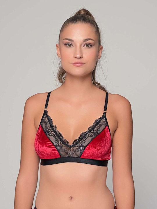 Milena by Paris Lace Underwear Set with Bralette & Brazil Ruby