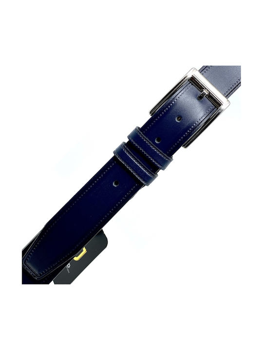 Ανδρική Ζώνη Δερμάτινη Navy Μπλε