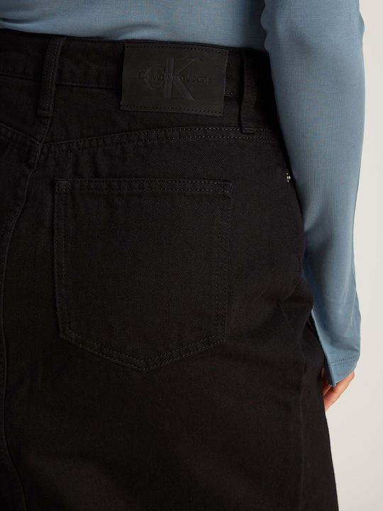 Denim Maxi Skirt Black
