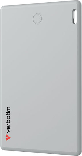 Verbatim Mein Finder Card Apple Find My Schwarz/Silber 2er Pack Wiederaufladbare Batterie