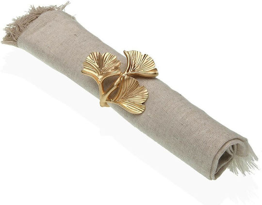 Versa Napkin Ring Gold Zinc Alloy Metal 4 X 4.5 X 5.5 Cm