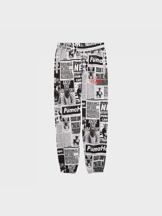 Puma Basketball Sweatpants White - Black