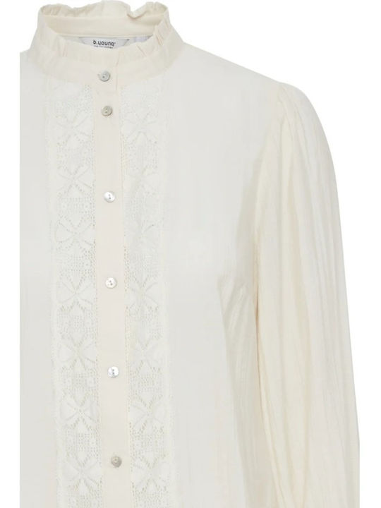 Langärmelig Damen Hemd Beige