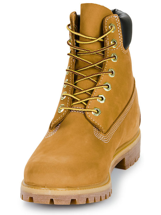 Premium 6 Inch Leather Yellow Combat Boots Waterproof