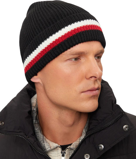 Beanie Ανδρικός Σκούφος Πλεκτός σε Μαύρο χρώμα