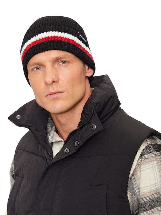 Beanie Ανδρικός Σκούφος Πλεκτός σε Μαύρο χρώμα