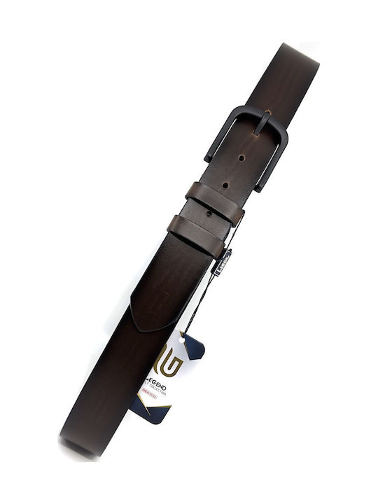 Wide Men's Belt Brown