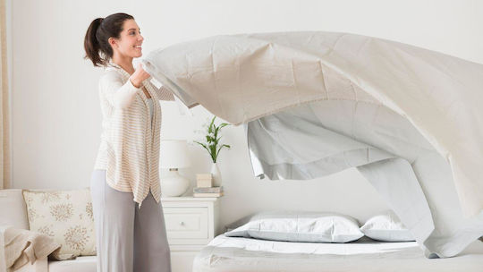 Σεντόνι Ξενοδοχείου Naxos Semi Percale Easy Iron Διπλό