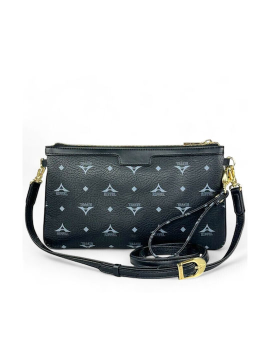 La tour Eiffel Leather Women's Envelope Black