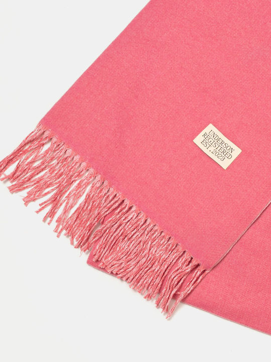 Gestrickter Schal mit Fransen Rosa Rosa