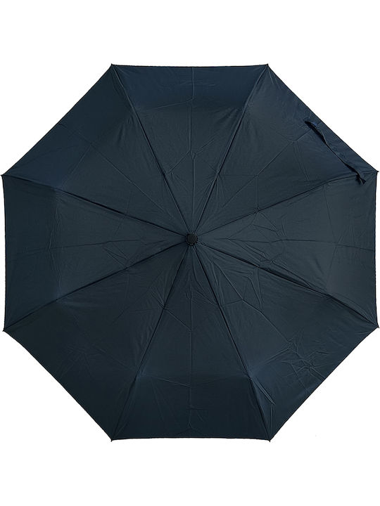 Gift-Me Rezistent la vânt Automat Umbrelă de ploaie Compact Albastru marin