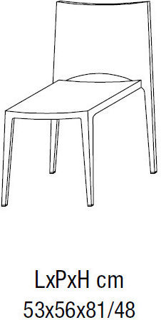 Chair Aqua Aqua sand 53x56x48cm Chair Aqua Aqua sand 53x56x48cm