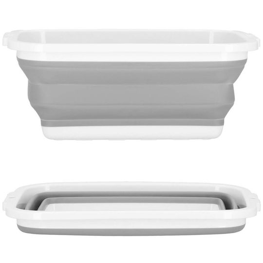 Folding Basin Rectangular 40x29x15cm. Capacity 8.5lt White