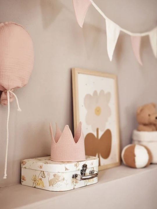 Jollein Kinder Wanddekoration Ballon Rosa aus Stoff Ballon 25εκ.