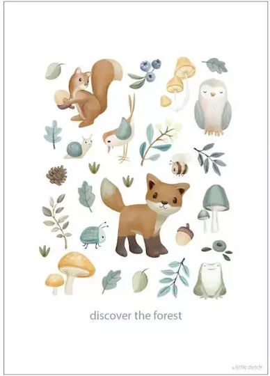 Little Dutch Πόστερ A3 Διπλής Όψης Forest Wonders