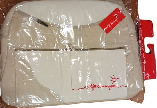 Manterol Casa Wickeltasche-Wickeltasche Schulter/Hand Beige 42x55x21cm.