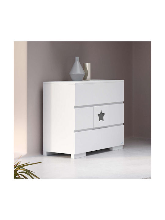 Set Mobilier Cameră Bebeluș Casababy Pat Comodă Stele Set Mobilier Cameră Bebeluș Casababy Pat Comodă Stele