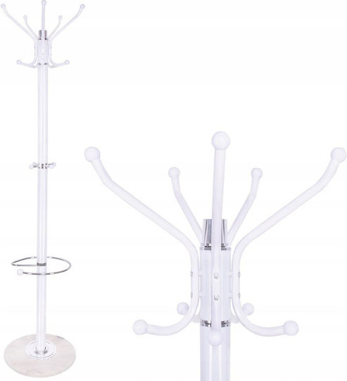 Cuiere de podea Metal Alb 37x37x176cm