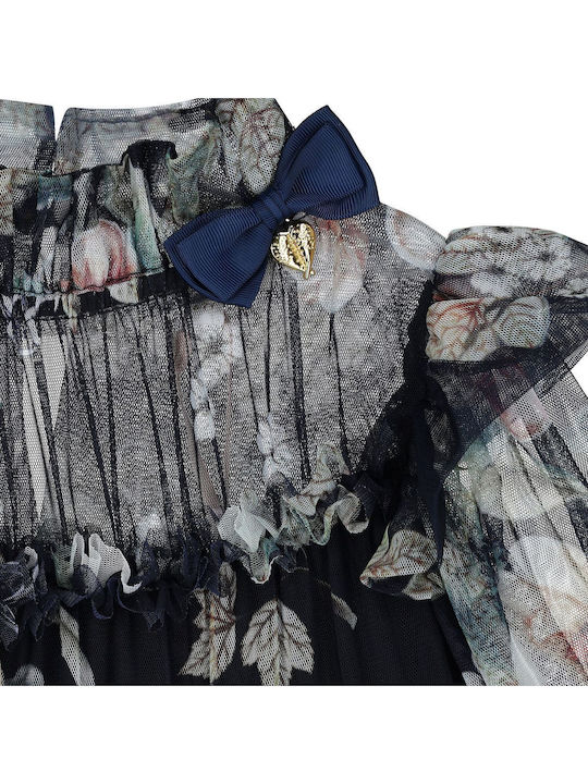 Rochie pentru Copii Din tul Floral navy