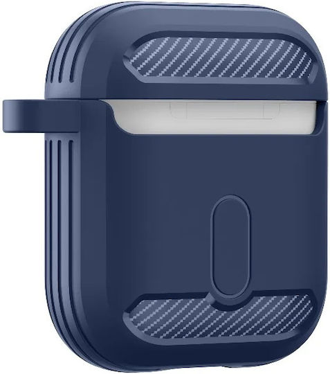 Techsuit Carbon Θήκη Σιλικόνης σε Ροζ χρώμα για Apple AirPods 1 / AirPods 2
