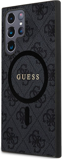 Guess Classic Umschlag Rückseite Synthetisches Leder / Kunststoff / Leder Schwarz (Samsung S24 Ultra)