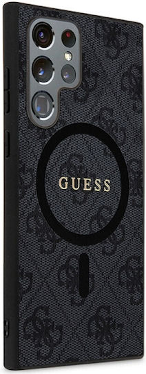 Guess Classic Umschlag Rückseite Synthetisches Leder / Kunststoff / Leder Schwarz (Samsung S24 Ultra)