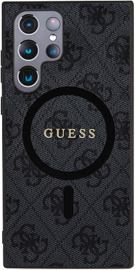 Guess Classic Umschlag Rückseite Synthetisches Leder / Kunststoff / Leder Schwarz (Samsung S24 Ultra)