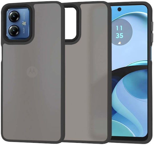 Techsuit Halofrost Задна корица Силикон Черен (Moto G14)