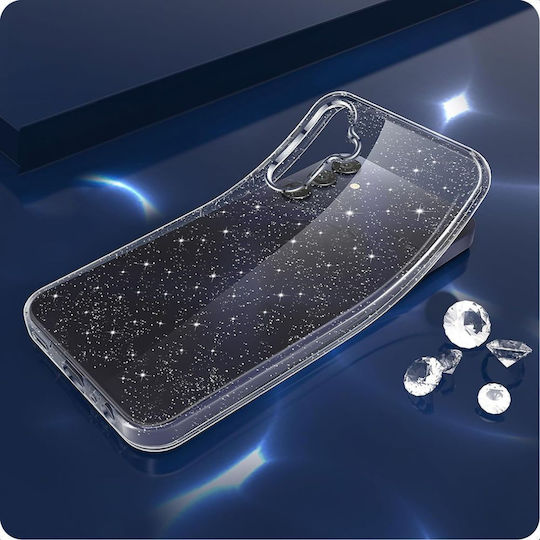 Techsuit Sparkleskin Back Cover Silicon Transparent (Galaxy A55)