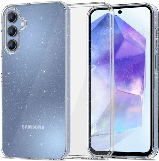 Techsuit Sparkleskin Back Cover Silicon Transparent (Galaxy A55)